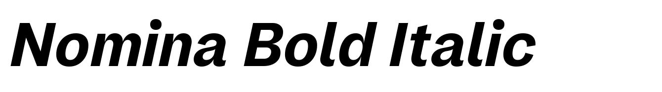 Nomina Bold Italic